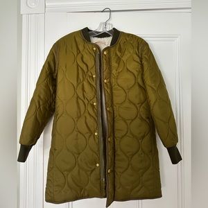 Tory Burch Whitney Quilted Jacket with Sherpa Lining